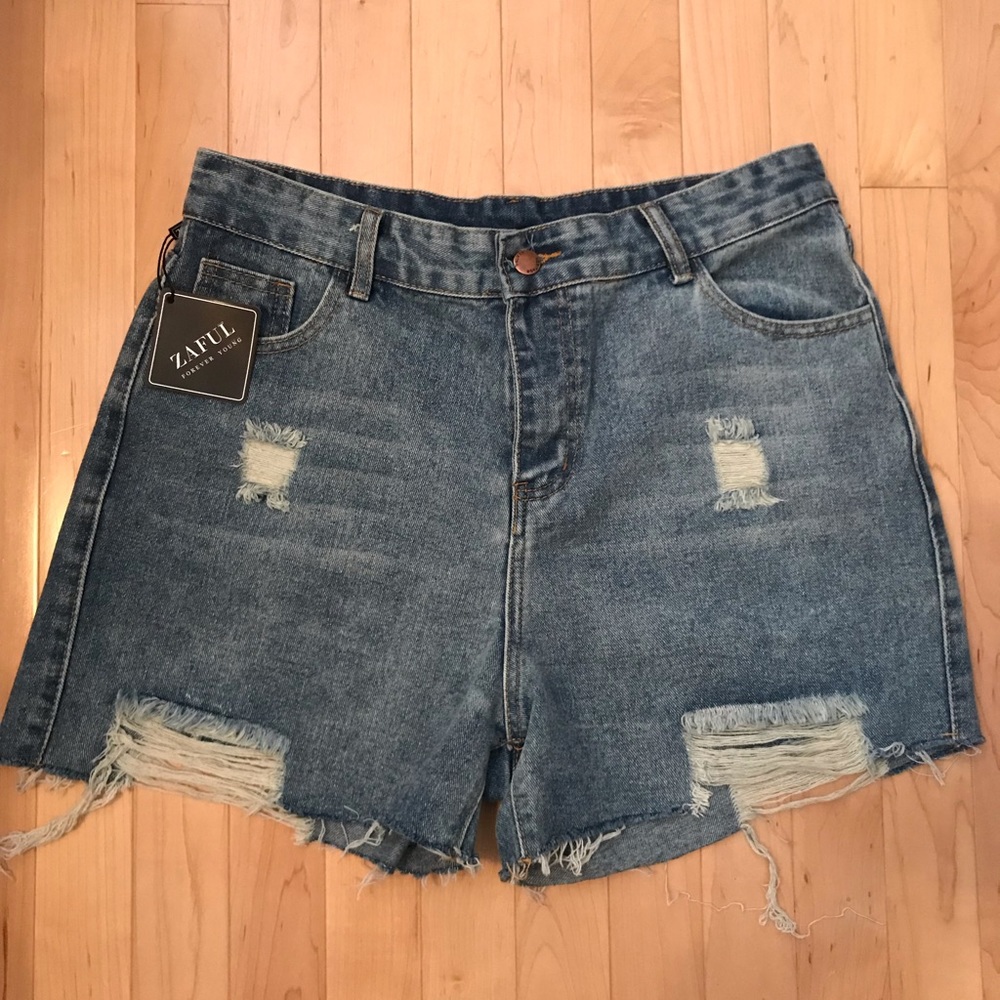 NWT Ripped High Waisted Denim Shorts